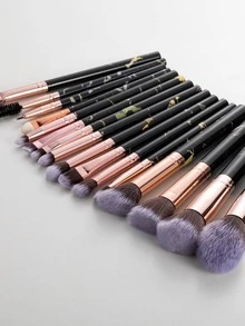 15pcs Pink Marble Makeup Brushes And 9pcs Tool Set,Brush Set,Makeup Brush Kit,Make Up Brush Set,Make Up Set Complete,Makeup Brush Set,Complete Makeup Kit,Brush Kit,Brushes Makeup Set,Makeup Gift Set,Set - Black - View 6