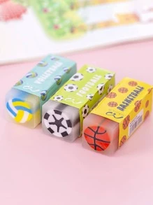 1 cục tẩy ngẫu nhiên họa tiết bóng đá, cục tẩy bút chì di động sáng tạo cho học sinh - Nhiều màu - Xem 6