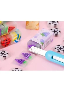 1 cục tẩy ngẫu nhiên họa tiết bóng đá, cục tẩy bút chì di động sáng tạo cho học sinh - Nhiều màu - Xem 2
