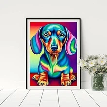 Dog Pattern DIY Diamond Unframed Painting, Modern PMMA DIY Diamond Painting Without Frame For Home Decor, Gift