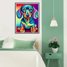 Dog Pattern DIY Diamond Unframed Painting, Modern PMMA DIY Diamond Painting Without Frame For Home Decor, Gift