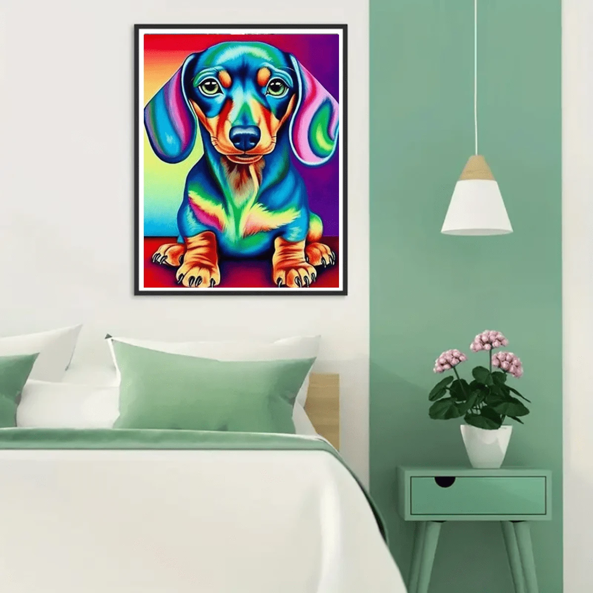 Dog Pattern DIY Diamond Unframed Painting, Modern PMMA DIY Diamond Painting Without Frame For Home Decor, Gift