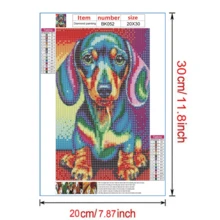 Dog Pattern DIY Diamond Unframed Painting, Modern PMMA DIY Diamond Painting Without Frame For Home Decor, Gift