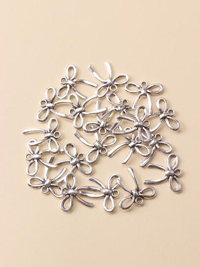 20pcs Vintage Zinc Alloy Electroplated Bowknot Pendant, DIY Necklace, Earring, Keychain, Jewelry Accessories