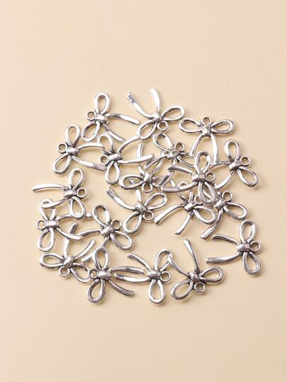 20pcs Vintage Zinc Alloy Electroplated Bowknot Pendant, DIY Necklace, Earring, Keychain, Jewelry Accessories