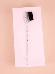 1pc Double-sided Glitter Hair Styling Brush - Green - View 2