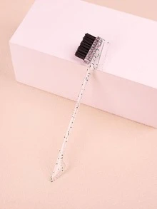 1pc Double-sided Glitter Hair Styling Brush - Green - View 1