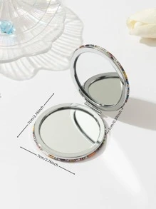 Gương trang điểm , Hình hoa Gương có thể gập lại Gương mỹ phẩm Gương trang điểm Có thể mang đi Làm đẹp Gương Đối với Nhà  Và Du lịch - Nhiều màu - Xem 3