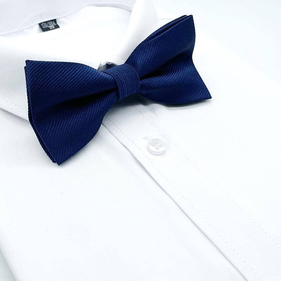 Dasi kupu-kupu Polos Pria - Navy Blue - View 1