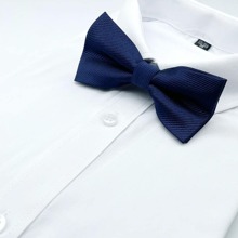 Dasi kupu-kupu Polos Pria - Navy Blue - View 2