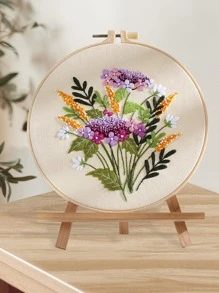 1件套花朵圖案手工刺繡