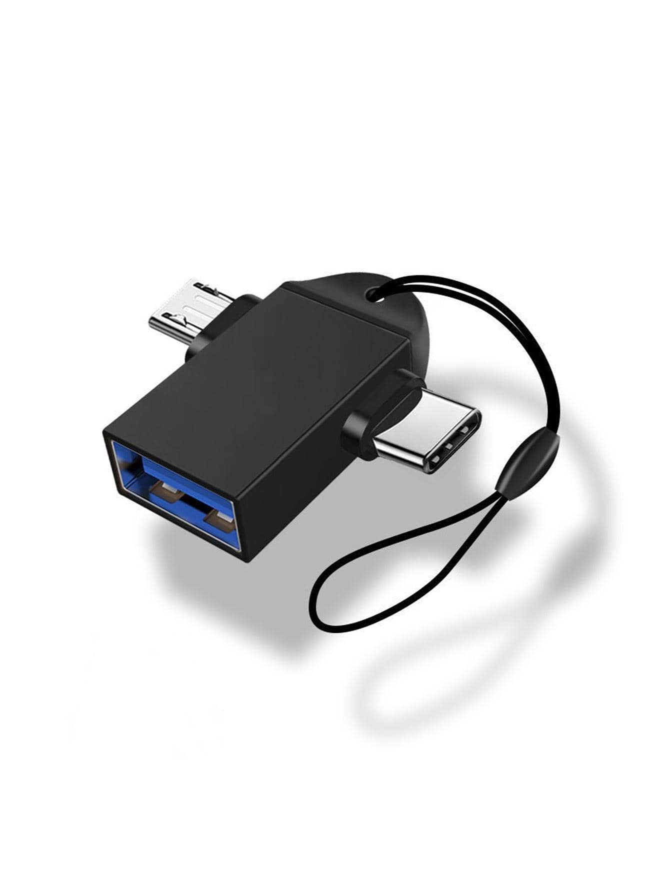 USB3.0至Type-C數據線轉換頭 - 黑色 - 查看 1