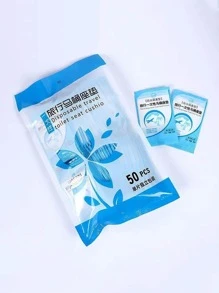 50片装一次性马桶垫便携式100%防水马桶垫适用于旅行/露营浴室配件浴室装饰夏季 - 無色 - 查看 4