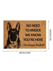 1入組狗狗和標語圖案防滑門墊 - 彩色 - 查看 3
