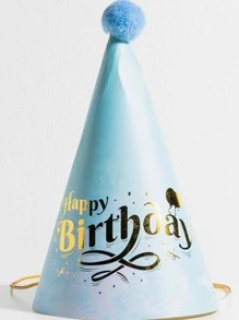 1 Giấy Đảng Nón Sáng Tạo Khẩu Hiệu Đồ Họa Pompom Trang Trí Tiệc Nón Cho Tiệc Sinh Nhật - Màu xanh lam - Xem 3