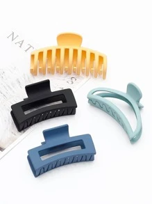 4 cái vuốt tóc hình chữ nhật rắn - Nhiều màu - Xem 6