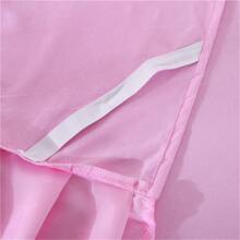 3入組亮片和蕾絲裝飾床單1入組床裙和2入組枕頭現代織物床單套裝適用於臥室 - 粉色 - 查看 8