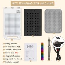 CYFUN DESIGN 1Set Hot Stamping Foil Machine, Hot Foil and Press Machine Create Stunning and Eye Catching Foil Designs with The Foil Plates and Heat Activated Foils - Multicolor - View 2