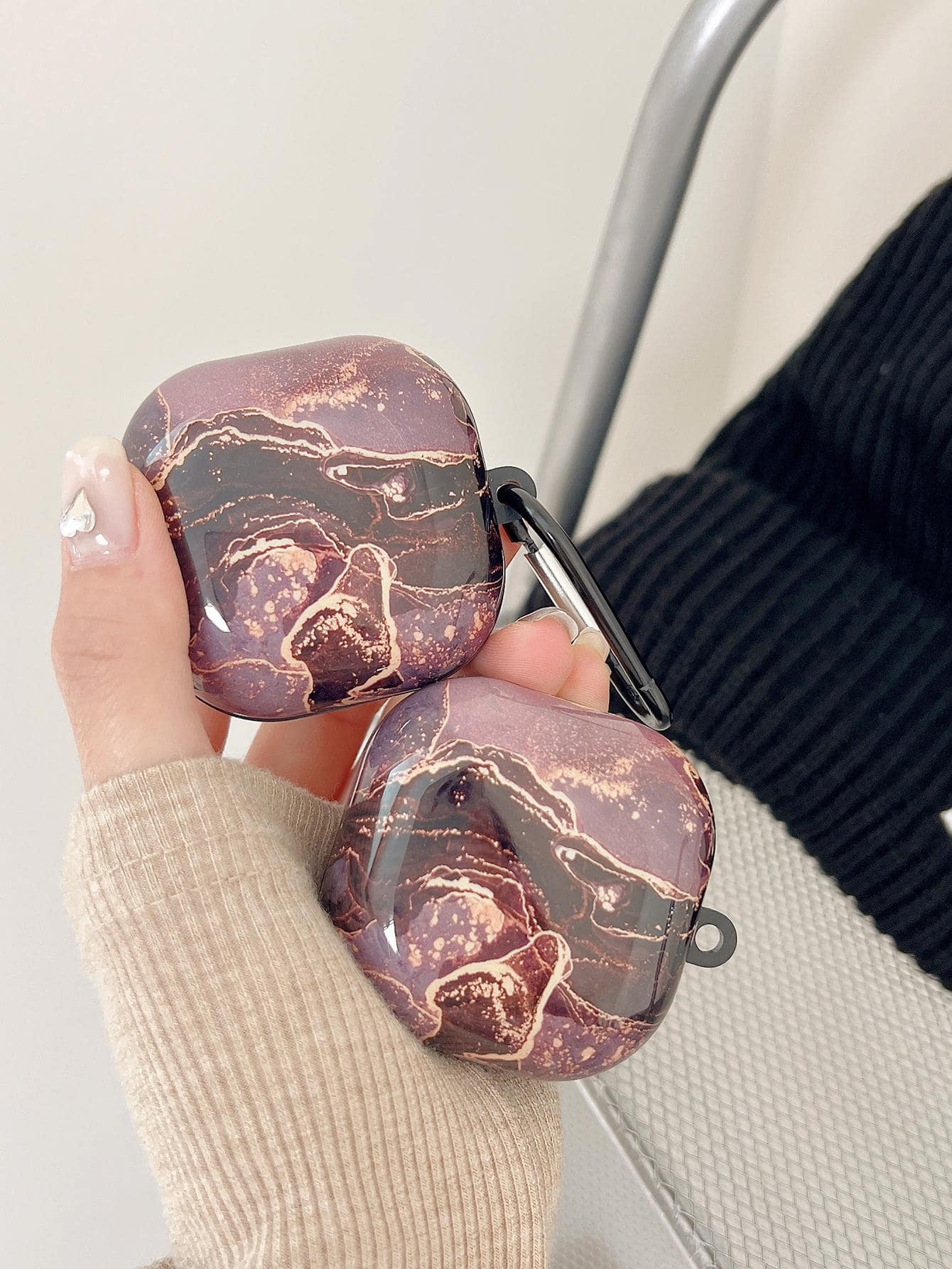 大理石紋樣式殼套兼容三星 Galaxy Buds - 彩色 - 查看 1