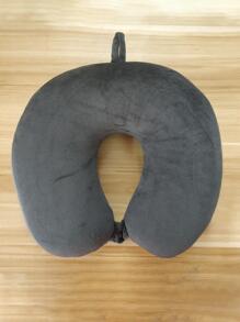 1入組U型素色彈力纖維車頸枕 - 深灰色 - 查看 2
