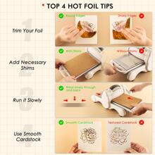 CYFUN DESIGN 1Set Hot Stamping Foil Machine, Hot Foil and Press Machine Create Stunning and Eye Catching Foil Designs with The Foil Plates and Heat Activated Foils - Multicolor - View 5