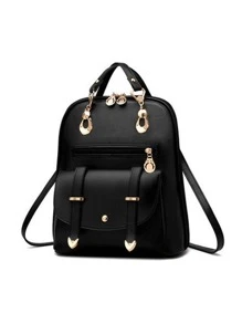 Không thấm nước , Nhẹ Đúng mốt Ba lô Cổ điển Màu thuần Dây kéo Dây đeo có thể điều chỉnh Đối với Cô gái tuổi teen NỮ Cao đẳng Sinh viên , Cổ cồn trắng Công nhân
工人 Hoàn hảo Đối với Trường học , Cao đẳng , Làm việc , Làm Việc  , Commute , Trở lại Trường - màu đen - Xem 1