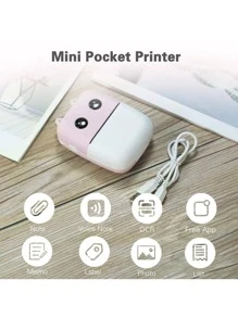 GOTOOGO 1pc ABS Mini Printing Machine, Modern Portable Mini Printer For Kids - Green - View 6