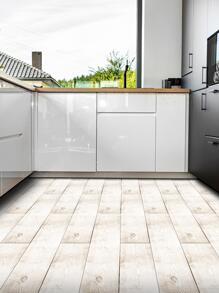 1roll Wooden Pattern Waterproof Floor Sticker - Multicolor - View 3