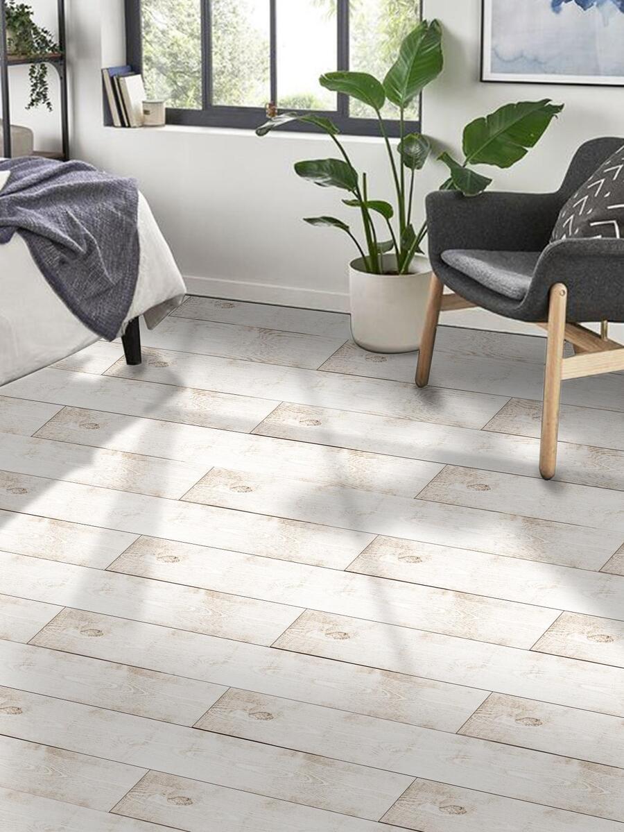 1roll Wooden Pattern Waterproof Floor Sticker - Multicolor - View 1