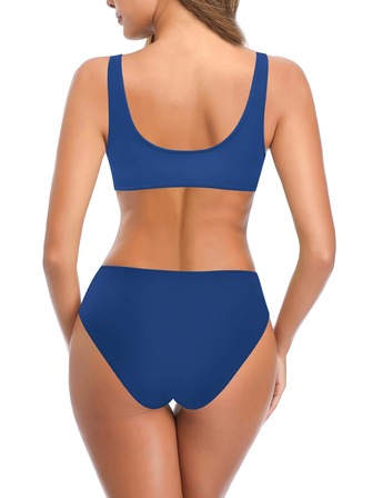 SHEKINI Bañador bikini liso de talle alto