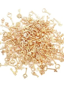 20pcs/set Random Fashion Zinc Alloy Key Design DIY Charm For Women For DIY Jewelry Making - Champagne - View 2