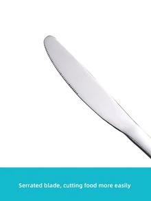 4pcs Stainless Steel Cutlery Set, Daily Silver Multi-purpose Tableware Cutlery Set For Home, Hotel - Silver - View 5