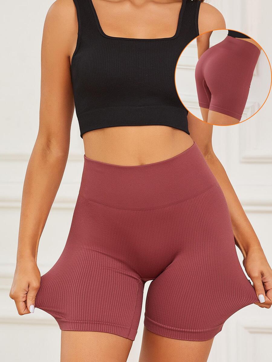 FINETOO 1 chiếc quần short boxer đơn giản thấm ẩm thoáng khí dành cho thể thao - Màu Hoa hồng đỏ - Xem 1