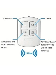 1 set Luz led de plástico moderno para casa - Blanco - Ver 6