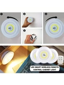 1 set Luz led de plástico moderno para casa - Blanco - Ver 3