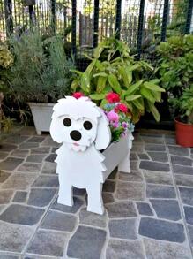 1入組狗狗花園花盆PVC播種機小狗戶外室內草籃子DIY植物家庭裝飾 - 咖啡棕 - 查看 8