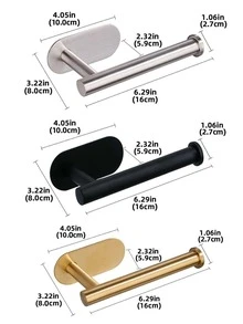 1入組壁掛式衛生紙架浴用簡易不銹鋼免打孔衛生紙架