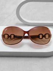 1 对女士几何框架休闲时尚眼镜，适合日常生活波西米亚风太阳镜沙滩配饰女士沙滩配饰眼镜太阳镜时尚基本款秋冬女士服装商务休闲礼品