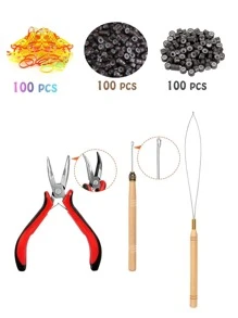 Số lượng lớn tóc tổng hợp thẳng 16 màu 48 dài mà không cần sợi ngang & dụng cụ - Nhiều màu - Xem 3