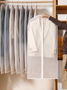 透明衣服掛塵套防水婚紗套裝外套衣櫥儲物袋保護袋衣物袋壁櫥組織器沙灘袋沙灘必備品沙灘毛巾整理器沙灘配件沙灘物品假日包夏季假期必備品 - 白色 - 查看 2