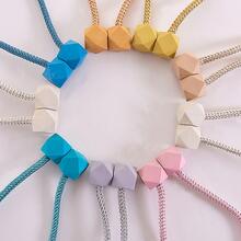 1 PC Polyester Nam Châm Rèm Giữ Lại, Tối Giản Đồng Màu Màn Khóa Cho Gia Đình - Màu xanh nhạt - Xem 6