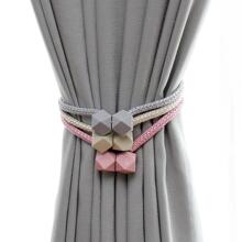 1 PC Polyester Nam Châm Rèm Giữ Lại, Tối Giản Đồng Màu Màn Khóa Cho Gia Đình - trắng - Xem 2