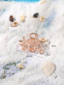 1 Nữ Sao Biển & Vỏ Trang Trí Vuốt Tóc Thời Trang Cho Cuộc Sống Hàng Ngày - Hoa hồng vàng - Xem 6