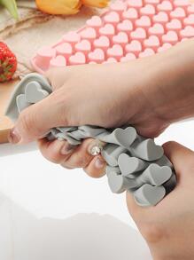 1入組矽膠糖果現代心形巧克力模具適用於烘烤 - 灰色 - 查看 5