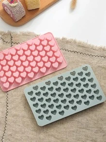1入組矽膠糖果現代心形巧克力模具適用於烘烤 - 灰色 - 查看 7