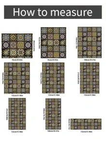 1入組曼陀羅圖案窗紗，現代滌綸家居裝飾窗簾 - 彩色 - 查看 2