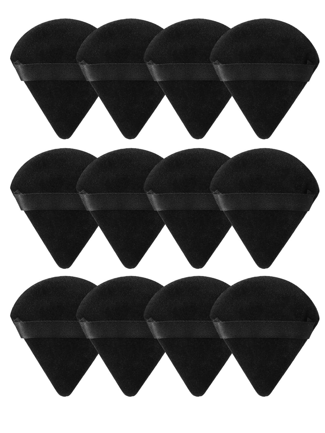 makeup puff,12PCS Makeup Puff Set Soft Triangle powder Mineral puff