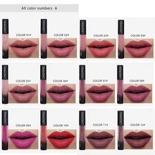 12pcs/Set Matte Liquid Lipstick Set, Waterproof Nutritious Velvet Long Lasting Liquid Lip Gloss Red Tint Nude Lipstick Makeup Set - Multicolor - View 3