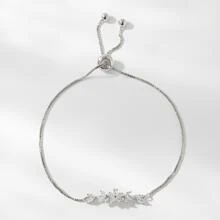 1 pieza Pulsera de mujer con flor de circonita cúbica, regalo para San Valentín, mamá, madre, Día de la Madre