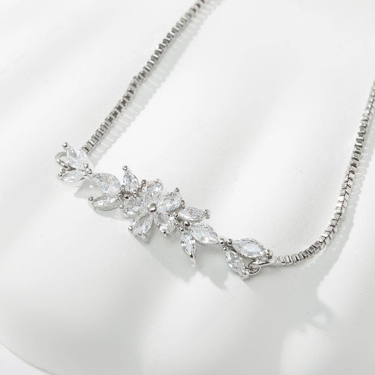 1 pieza Pulsera de mujer con flor de circonita cúbica, regalo para San Valentín, mamá, madre, Día de la Madre